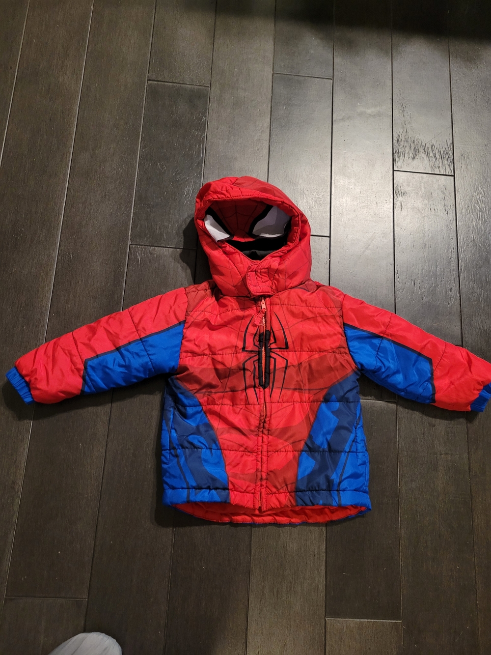 Spiderman Red and Blue Puffer Jacket
